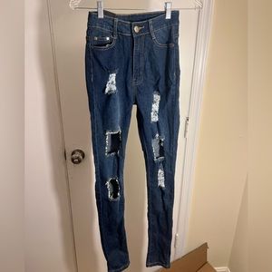 NWT B.O.B. Skinny Dark Blue Jeans Size 3/4